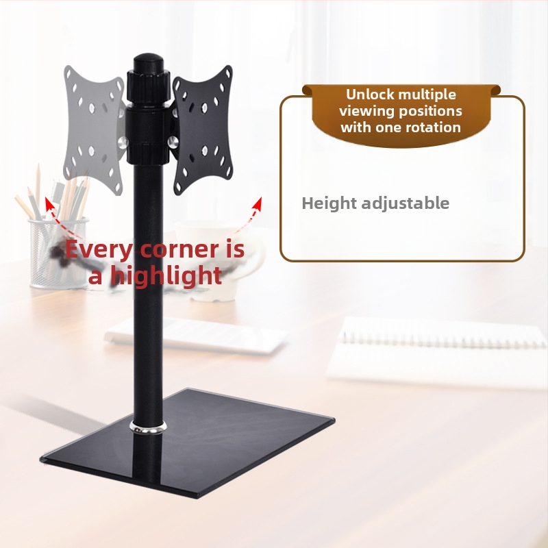 Držiak monitora s rotáciou pre jeden monitor; Model: Display base; Materiál: nerezová oceľ a sklenená doska; Hmotnosť: 3 kg; Značka: Cheng Run