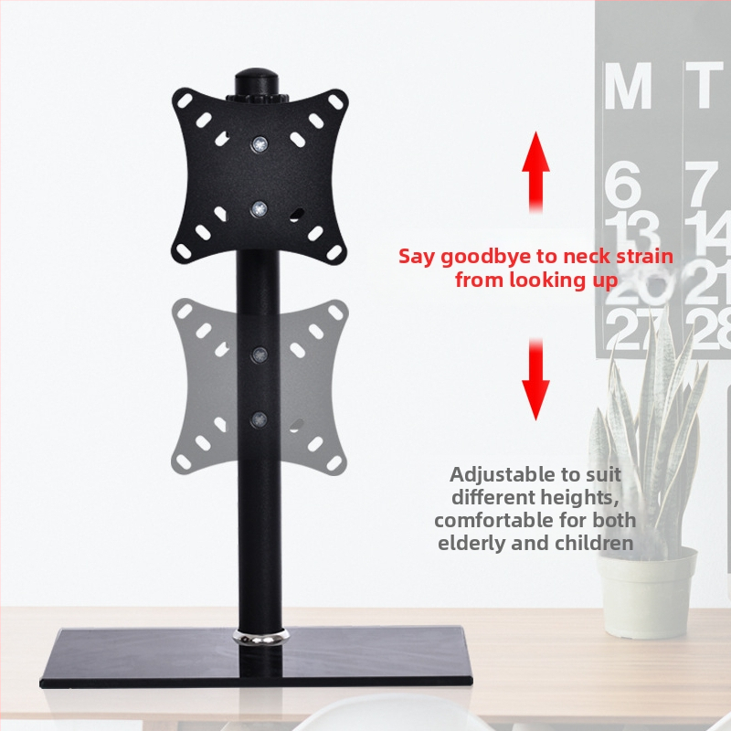 Držiak monitora s rotáciou pre jeden monitor; Model: Display base; Materiál: nerezová oceľ a sklenená doska; Hmotnosť: 3 kg; Značka: Cheng Run