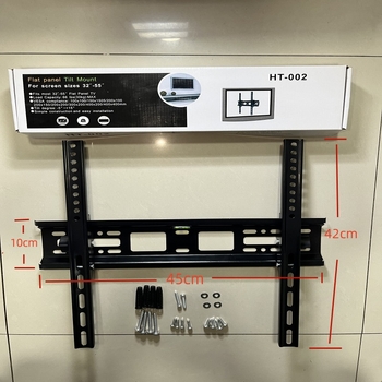 Integrirani zidni nosač za televizor s mogućnošću podešavanja ugla, metalni nosač, nosivost 15 kg+, model Integrated Rack 2, mehaničko upravljanje.