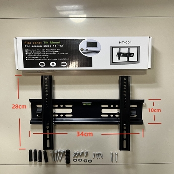 Integrirani zidni nosač za televizor s mogućnošću podešavanja ugla, metalni nosač, nosivost 15 kg+, model Integrated Rack 2, mehaničko upravljanje.