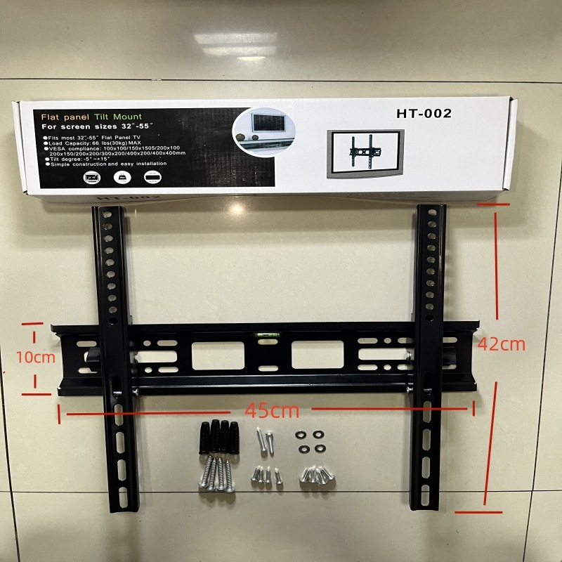 Integrirani zidni nosač za televizor s mogućnošću podešavanja ugla, metalni nosač, nosivost 15 kg+, model Integrated Rack 2, mehaničko upravljanje.