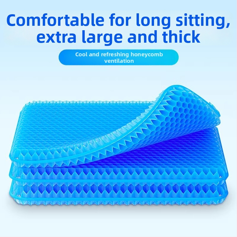 Chladiaca podložka s gélom a vzorom včelích buniek, PVC materiál, vhodná do kancelárie a auta