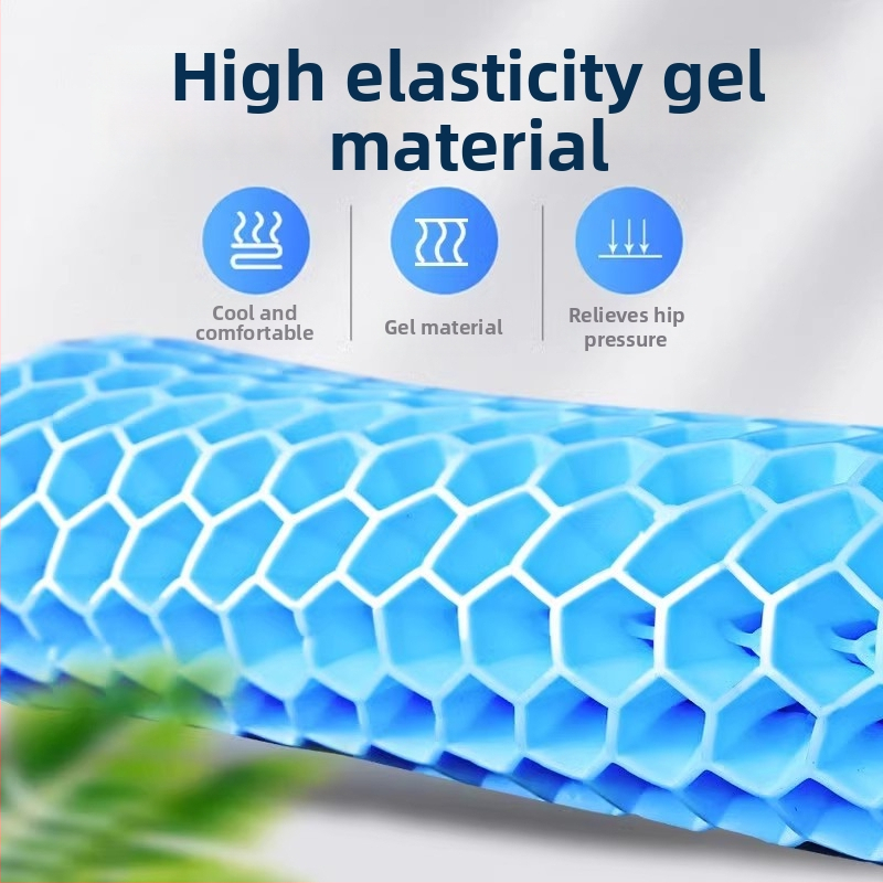 Chladiaca podložka s gélom a vzorom včelích buniek, PVC materiál, vhodná do kancelárie a auta