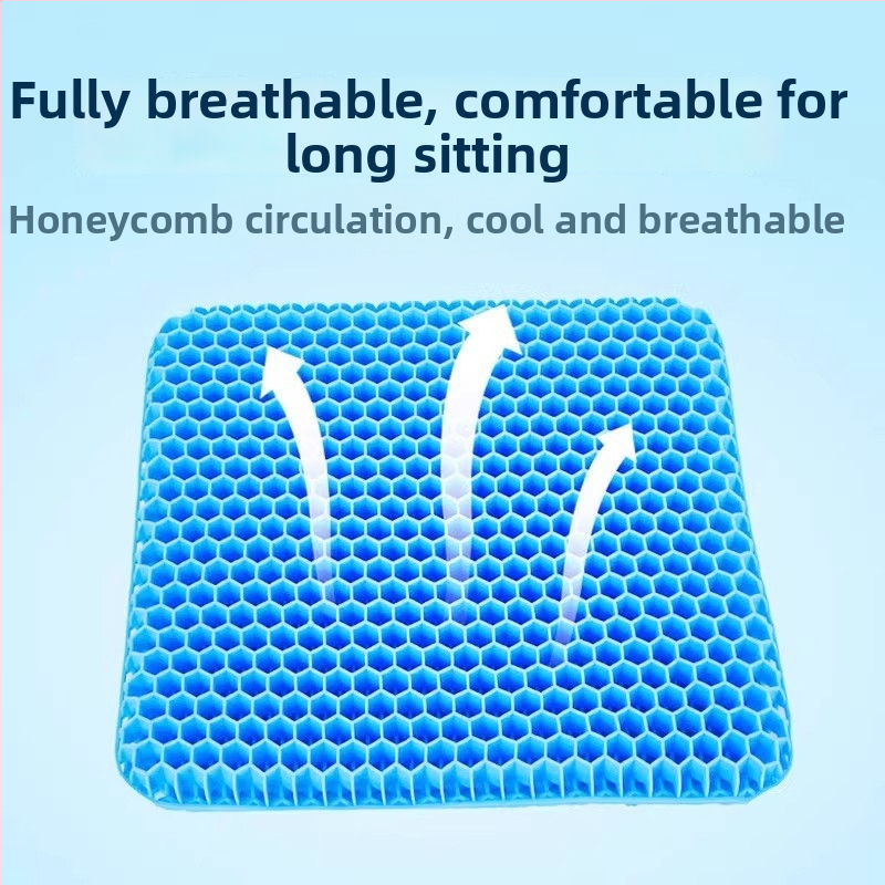 Chladiaca podložka s gélom a vzorom včelích buniek, PVC materiál, vhodná do kancelárie a auta