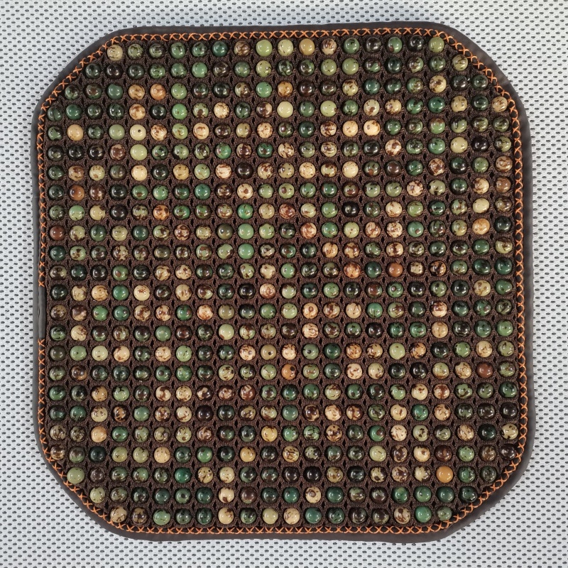 Τετράγωνη μοκέτα Bodhi με διαπερατό διχτυωτό ύφασμα, αντιολισθητική βάση, δροσερή μαξιλαρίτσα με ξύλινες χάντρες – Gantry