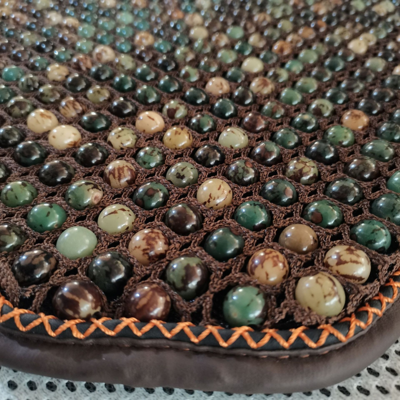 Τετράγωνη μοκέτα Bodhi με διαπερατό διχτυωτό ύφασμα, αντιολισθητική βάση, δροσερή μαξιλαρίτσα με ξύλινες χάντρες – Gantry