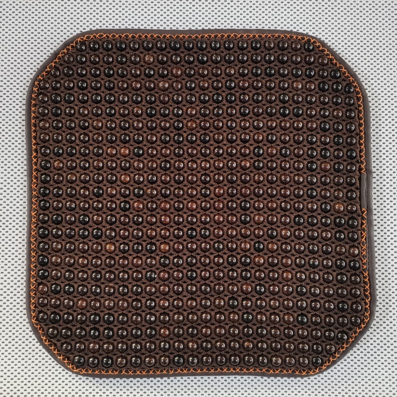 Τετράγωνη μοκέτα Bodhi με διαπερατό διχτυωτό ύφασμα, αντιολισθητική βάση, δροσερή μαξιλαρίτσα με ξύλινες χάντρες – Gantry