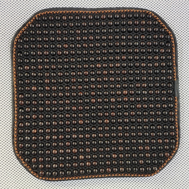 Τετράγωνη μοκέτα Bodhi με διαπερατό διχτυωτό ύφασμα, αντιολισθητική βάση, δροσερή μαξιλαρίτσα με ξύλινες χάντρες – Gantry