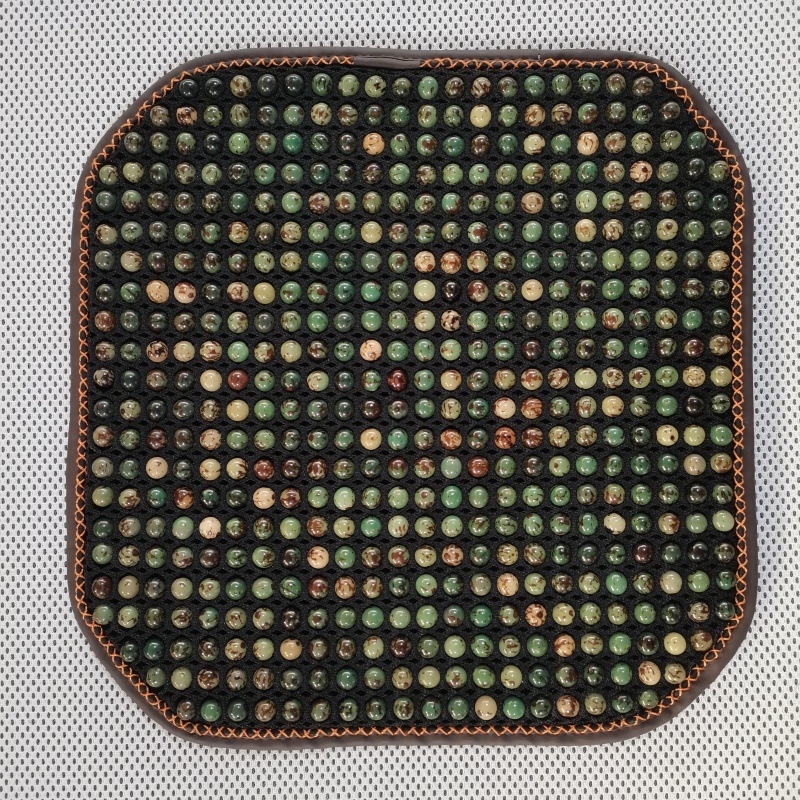 Τετράγωνη μοκέτα Bodhi με διαπερατό διχτυωτό ύφασμα, αντιολισθητική βάση, δροσερή μαξιλαρίτσα με ξύλινες χάντρες – Gantry