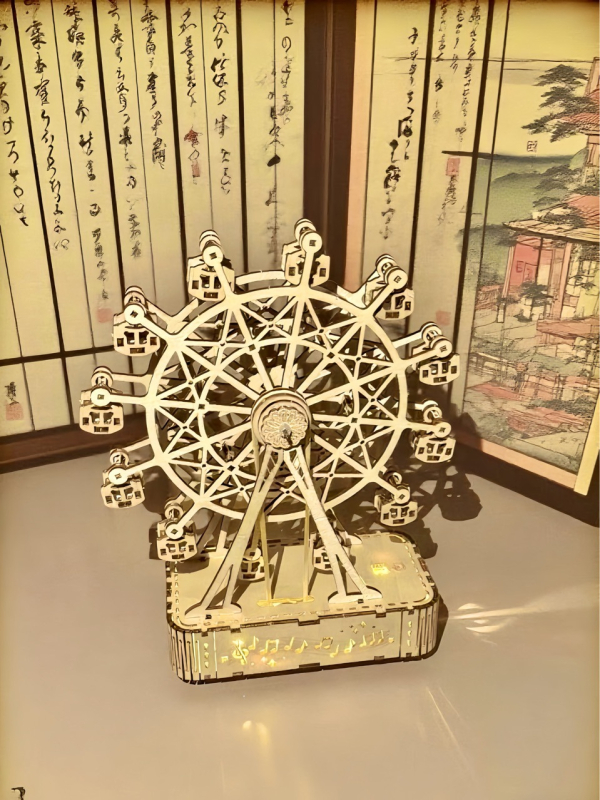 Cutie muzicală din lemn cu design de violoncel, blocuri asamblate manual, gravură, imprimare logo disponibil