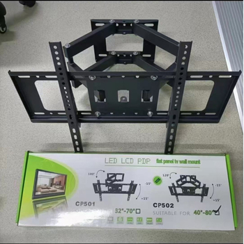 Stalak za TV na zid s teleskopskim rotirajućim držačem, od hladnog valjanog čelika, model cp402 / cp502, nosivost 15 kg+