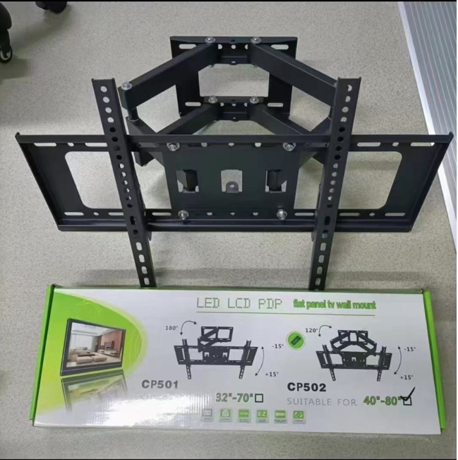 Stalak za TV na zid s teleskopskim rotirajućim držačem, od hladnog valjanog čelika, model cp402 / cp502, nosivost 15 kg+