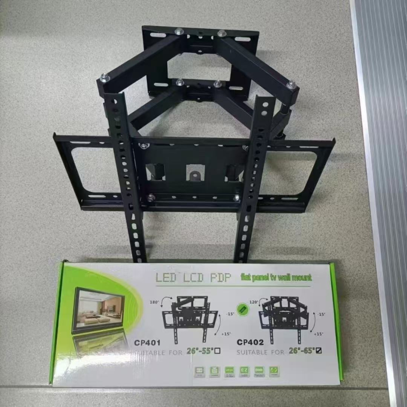 Stalak za TV na zid s teleskopskim rotirajućim držačem, od hladnog valjanog čelika, model cp402 / cp502, nosivost 15 kg+