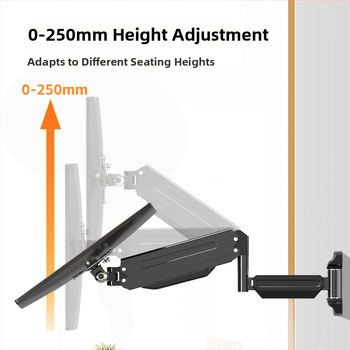 Nástenný držiak na monitor s vyťahovaním a 360° otočením, pre obrazovky 17–32 palcov, model WM18, materiál: cold tie steel, hmotnosť: 3 kg