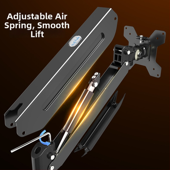 Nástenný držiak na monitor s vyťahovaním a 360° otočením, pre obrazovky 17–32 palcov, model WM18, materiál: cold tie steel, hmotnosť: 3 kg