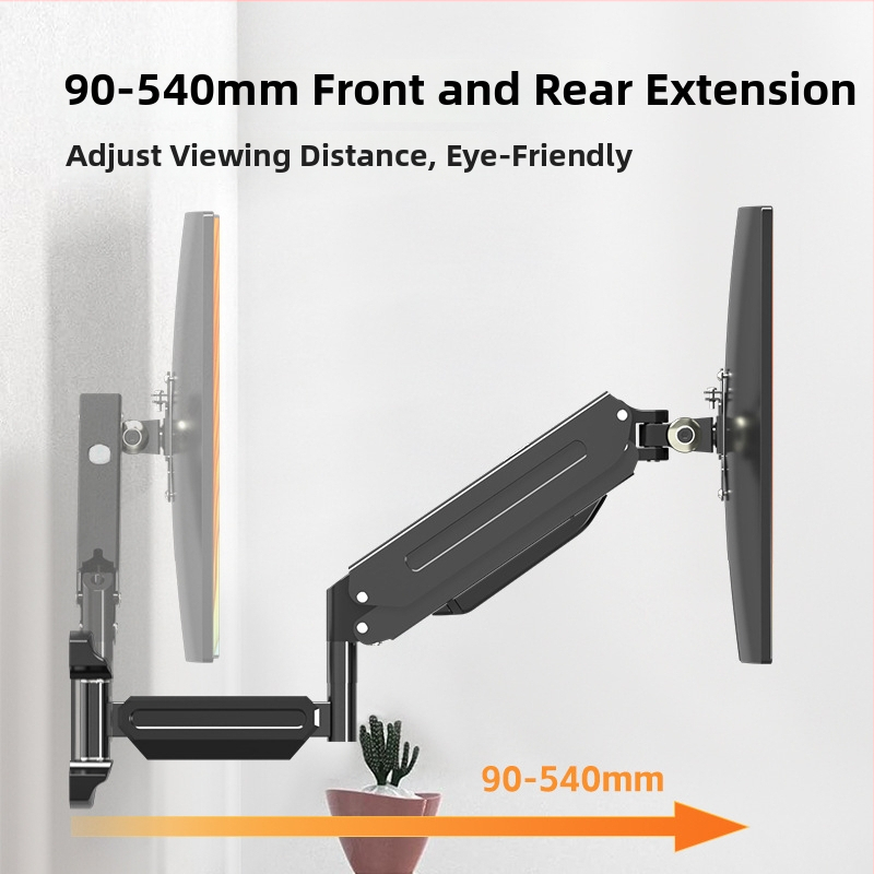 Nástenný držiak na monitor s vyťahovaním a 360° otočením, pre obrazovky 17–32 palcov, model WM18, materiál: cold tie steel, hmotnosť: 3 kg