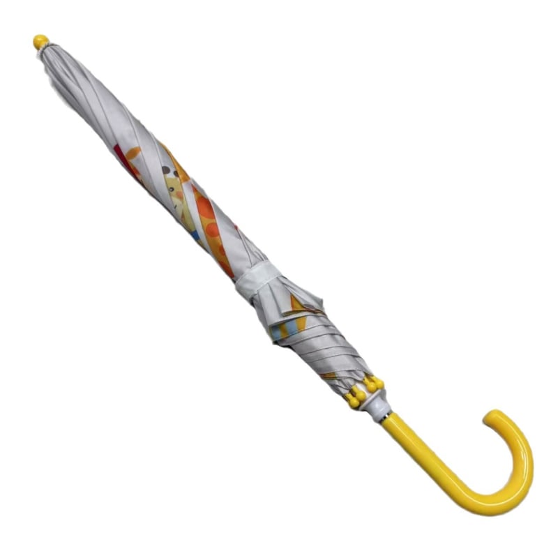 Ομπρέλα για παιδιά με μακριά λαβή – καρτούν σχέδιο, χειροκίνητο άνοιγμα και κλείσιμο, 8 βέργες από ίνα, ύφασμα 190T, λαβή από πλαστικό