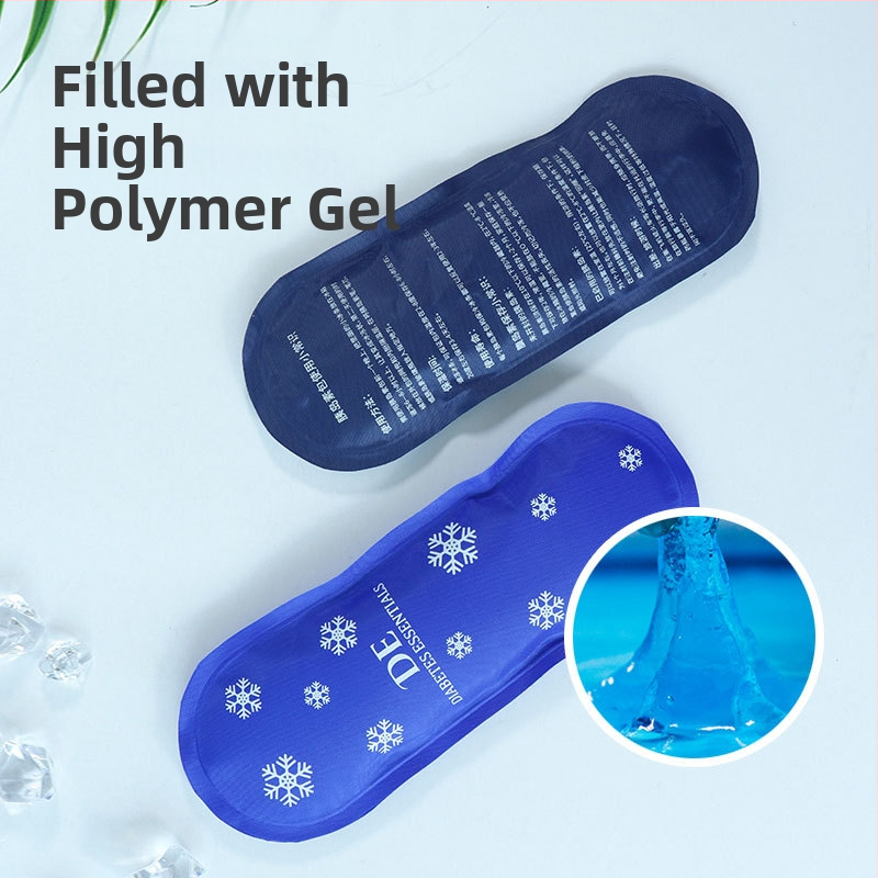 Мини гел лед пакет за лице, чело и колена — многоразово използваем охлаждащ и горещ компрес, полиестерна тъкан, пълнител CMC, тегло 100 g, код BD100-230907, персонализируемо