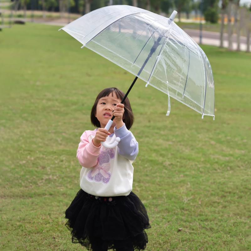 Dječji prozračni kišobran s 8 rebara od vlaknastog materijala, poluautomatsko otvaranje, željezna osovina, mogućnost tiskanja logotipa