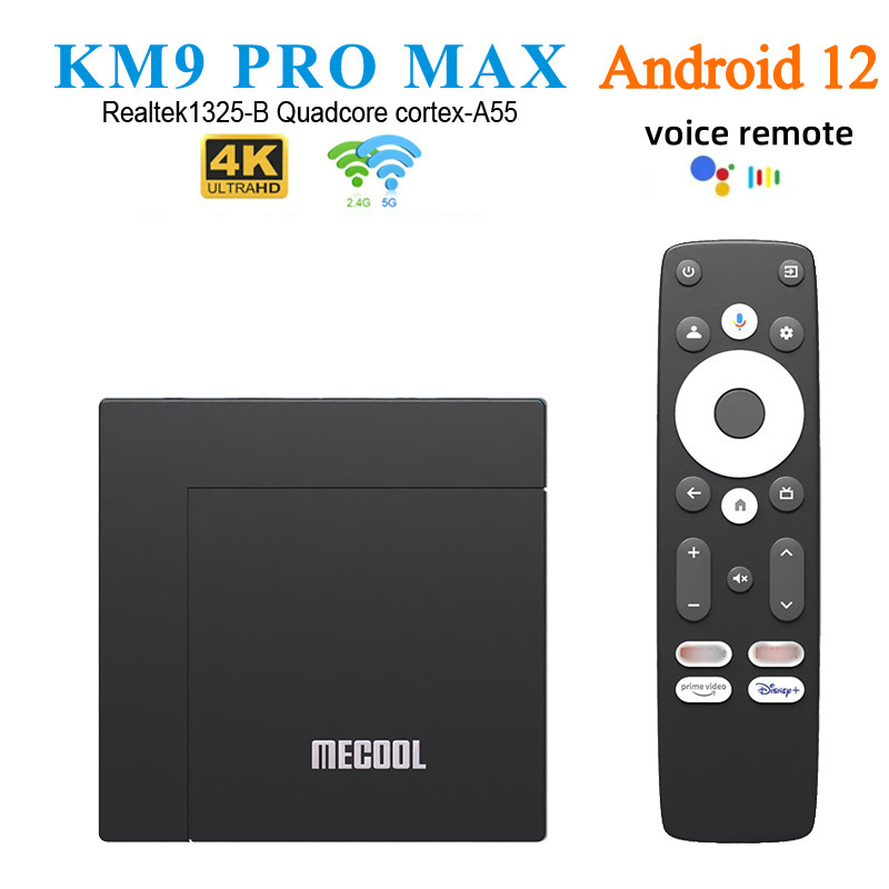 Km9 Pro Max δέκτης τηλεόρασης set-top box με Realtek 1325-B, Android 12, 2GB RAM, 32GB αποθηκευτικός χώρος, 4K έξοδος