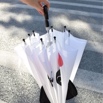 Dječji kišobran s pandom – crtani dizajn, kupol od poliestera, 8 rebara od legiranog materijala, ručno otvaranje i zatvaranje, plastična drška