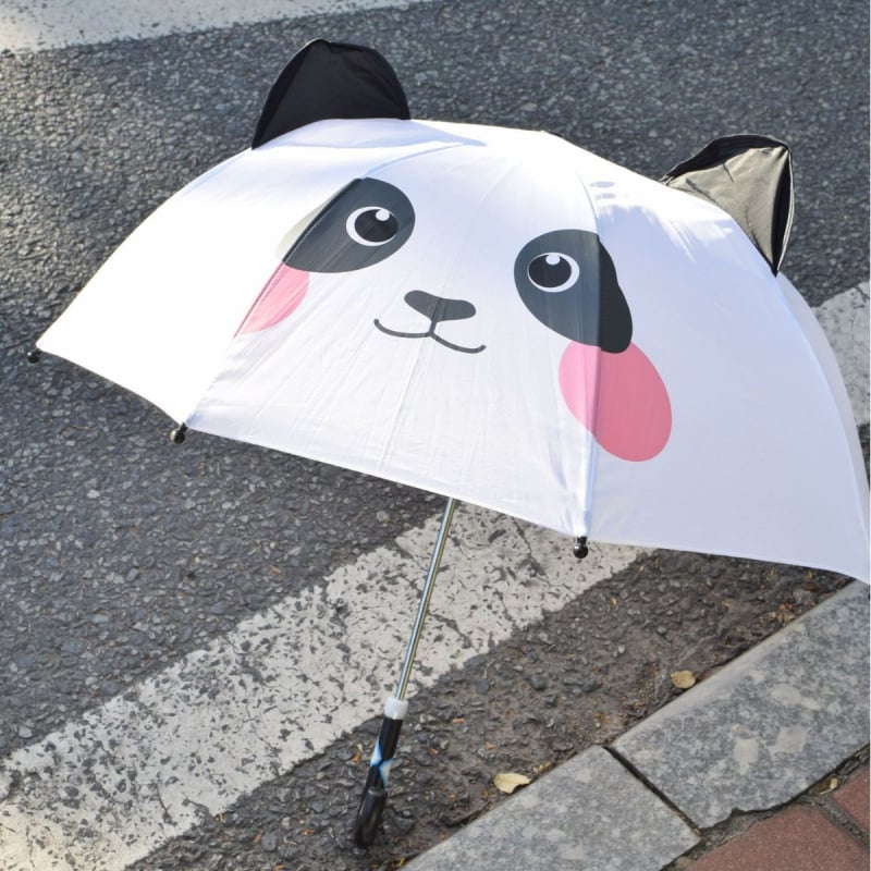 Dječji kišobran s pandom – crtani dizajn, kupol od poliestera, 8 rebara od legiranog materijala, ručno otvaranje i zatvaranje, plastična drška