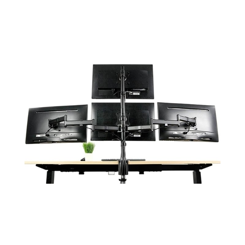 Stativ rotativ pentru patru monitoare, model ml6843, material: oțel laminat la rece, compatibil cu monitoarele, greutate 5–8 kg