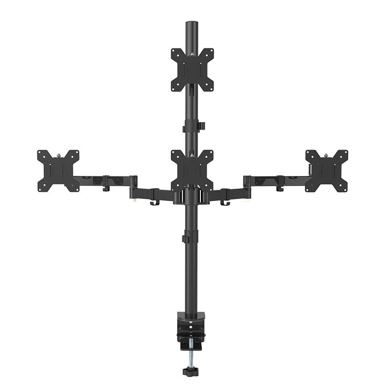 Stativ rotativ pentru patru monitoare, model ml6843, material: oțel laminat la rece, compatibil cu monitoarele, greutate 5–8 kg