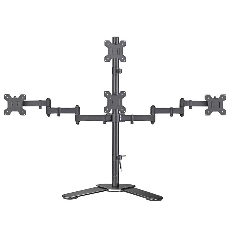 Stativ rotativ pentru patru monitoare, model ml6843, material: oțel laminat la rece, compatibil cu monitoarele, greutate 5–8 kg