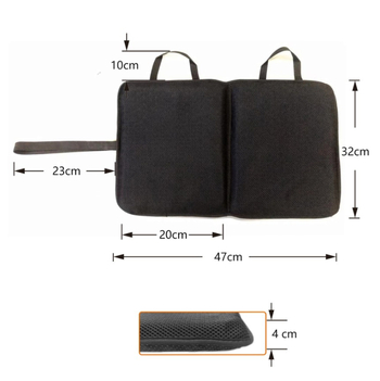 Gel μαξιλαράκι καθίσματος - φορητό, πτυσσόμενο, παχυνμένο, για αυτοκίνητο, εξωτερικό, σπίτι και γραφείο; υλικό: sandwich ύφασμα, γέμισμα: TPE