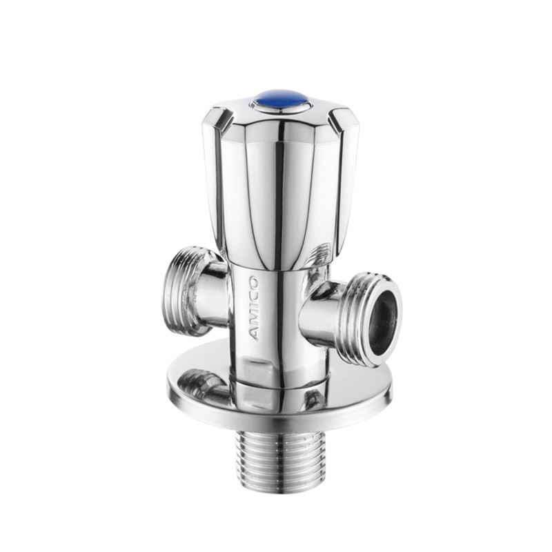 Amico bakreni troputni kutni ventil, 1 ulaz, 2 izlaza, ručni pogon, kutnog tipa, model JF661