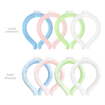 Охлаждащ нашийник за врата с PVC и ледени кристали, тегло 100/125/135 г, опростен стил, възможност за персонализация