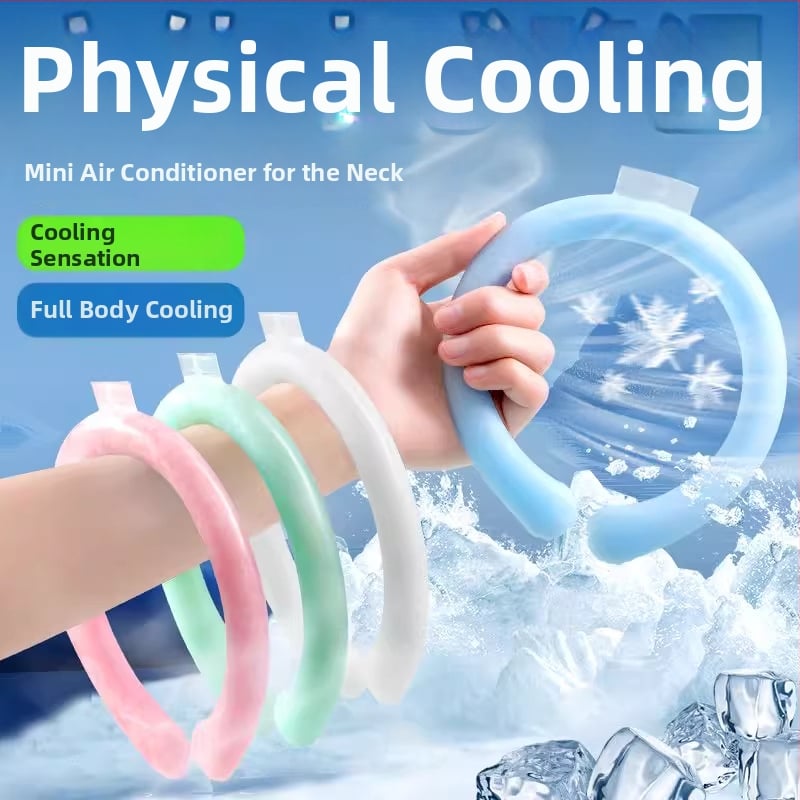 Охлаждащ нашийник за врата с PVC и ледени кристали, тегло 100/125/135 г, опростен стил, възможност за персонализация