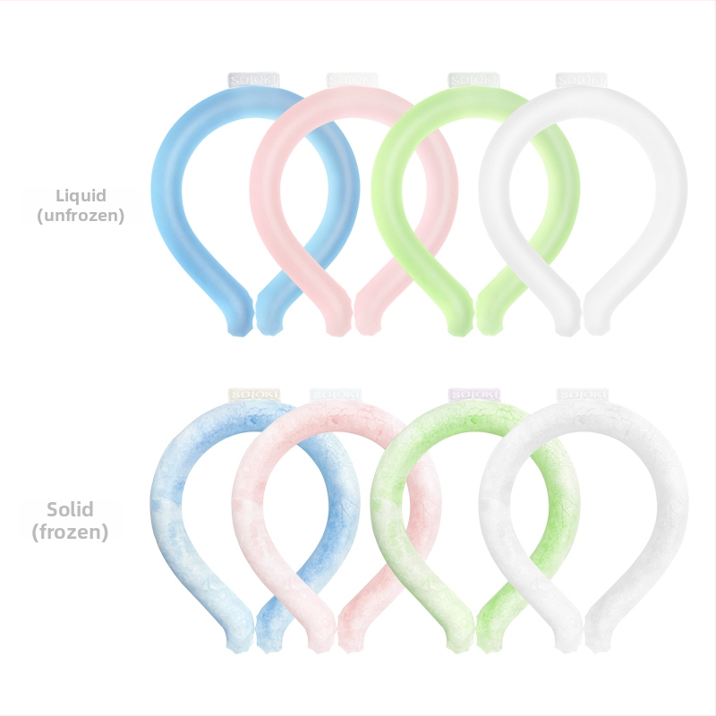 Охлаждащ нашийник за врата с PVC и ледени кристали, тегло 100/125/135 г, опростен стил, възможност за персонализация