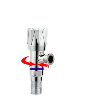 Nehrđajući čelični kutni ventil s 360° rotirajućim izlazom, model 31512, unutarnji promjer 20 mm, radni tlak 80, za WC i bojler