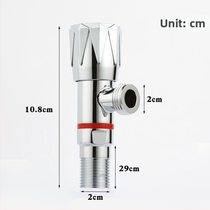 Nehrđajući čelični kutni ventil s 360° rotirajućim izlazom, model 31512, unutarnji promjer 20 mm, radni tlak 80, za WC i bojler