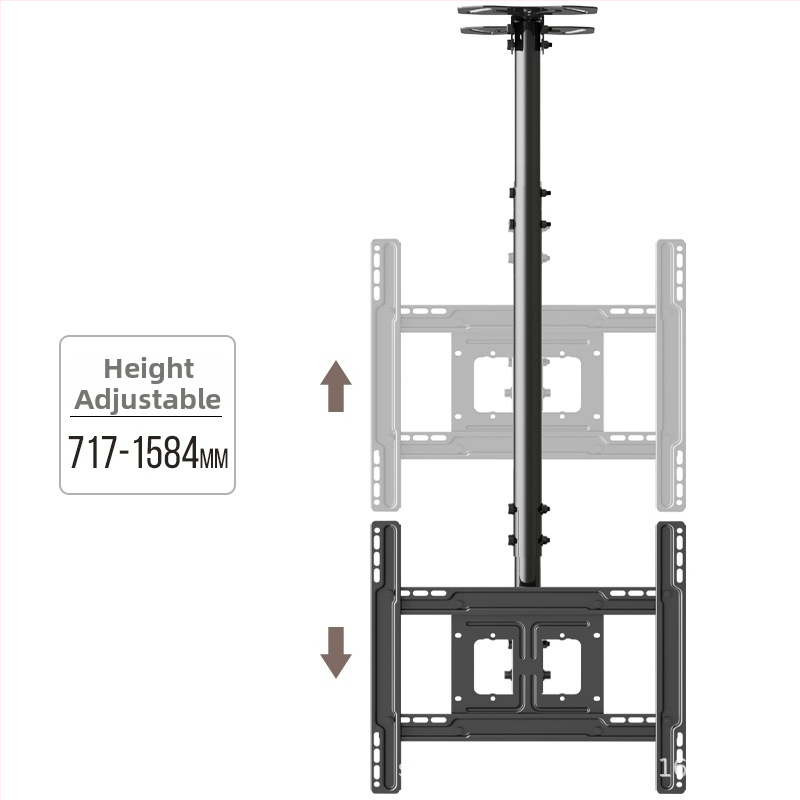 Stropni nosač za televizor, univerzalni, teleskopcki i okretni, željezni nosač, model T560-15, nosivost preko 15 kg, može se montirati na zid