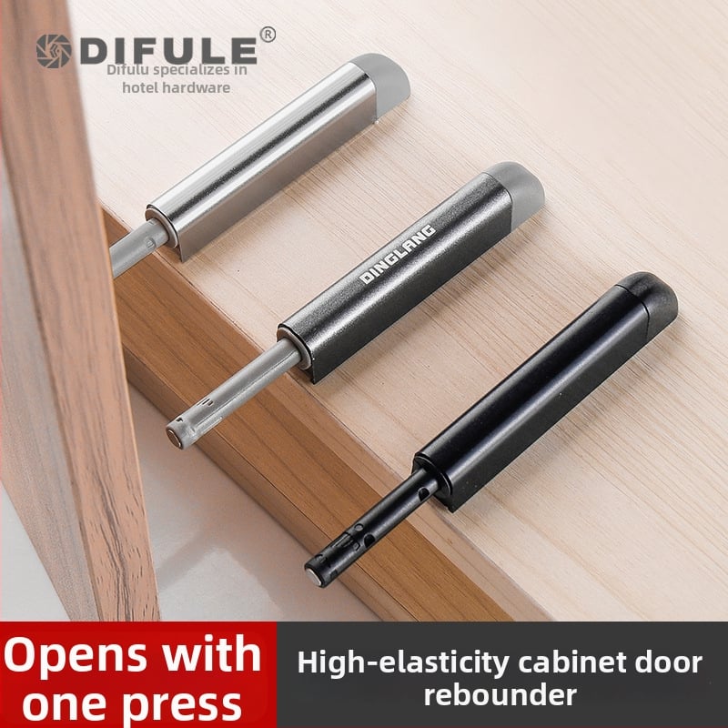 Μηχανισμος πορτας ντουλαπας με ανακτηση, τυπος ωθησης, κρυφο ανοικμα, μοντελο W079, υλικο αλουμινιου κραμα + POM, καταλληλο για ντουλαπες και πυρασφαλτικες πορτες, στυλ μοντερνο μινιμαλιστικο