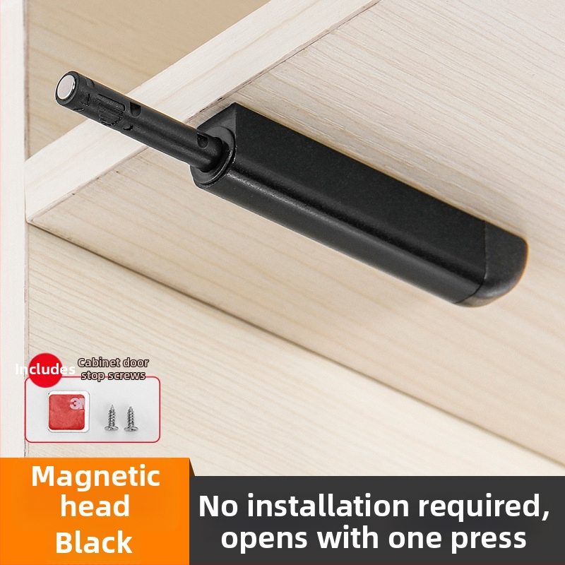 Μηχανισμος πορτας ντουλαπας με ανακτηση, τυπος ωθησης, κρυφο ανοικμα, μοντελο W079, υλικο αλουμινιου κραμα + POM, καταλληλο για ντουλαπες και πυρασφαλτικες πορτες, στυλ μοντερνο μινιμαλιστικο