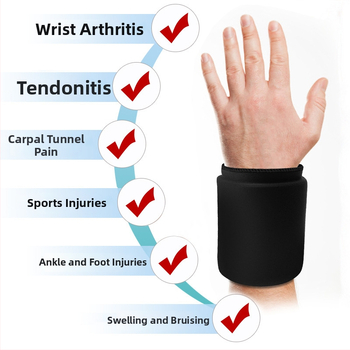 Леден пакет за китка, гелово съдържание, Lycra плат, 171.5 g, топлинно-охладително компресиране, персонализирана изработка