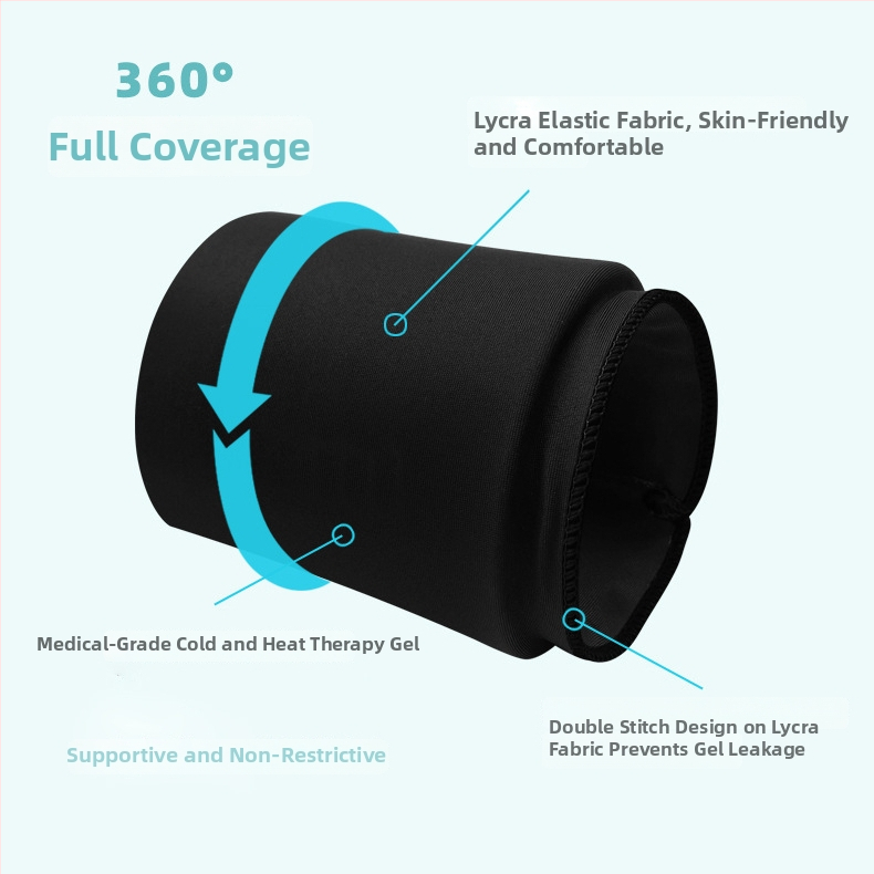 Леден пакет за китка, гелово съдържание, Lycra плат, 171.5 g, топлинно-охладително компресиране, персонализирана изработка