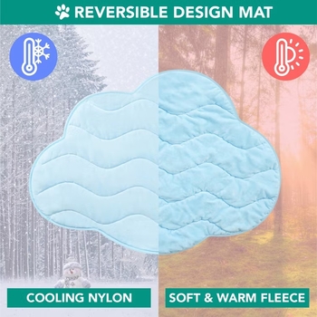 Кучешка подложка с форма на куче, охлаждаща, четирисезонна, полиестер, дишаща, водоустойчива и топла, подходяща за вътрешна употреба