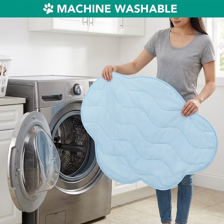 Кучешка подложка с форма на куче, охлаждаща, четирисезонна, полиестер, дишаща, водоустойчива и топла, подходяща за вътрешна употреба