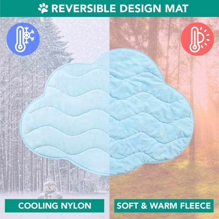 Кучешка подложка с форма на куче, охлаждаща, четирисезонна, полиестер, дишаща, водоустойчива и топла, подходяща за вътрешна употреба