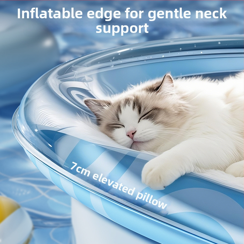 Котешка надуваема охлаждаща подложка, PVC материал, антинадраскваща, подходяща за котки (PVC; надуваема; охлаждаща; антинадраскваща; за котки)