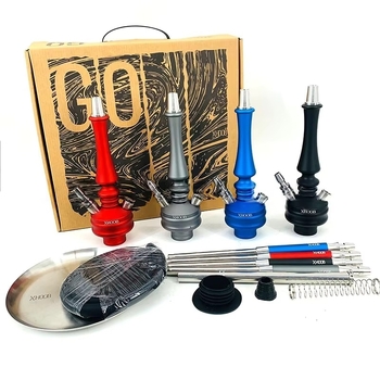 Mini set vodne nargile - metal, GS9899, brend 4234, prenosno za vanjsku upotrebu i putovanja autom