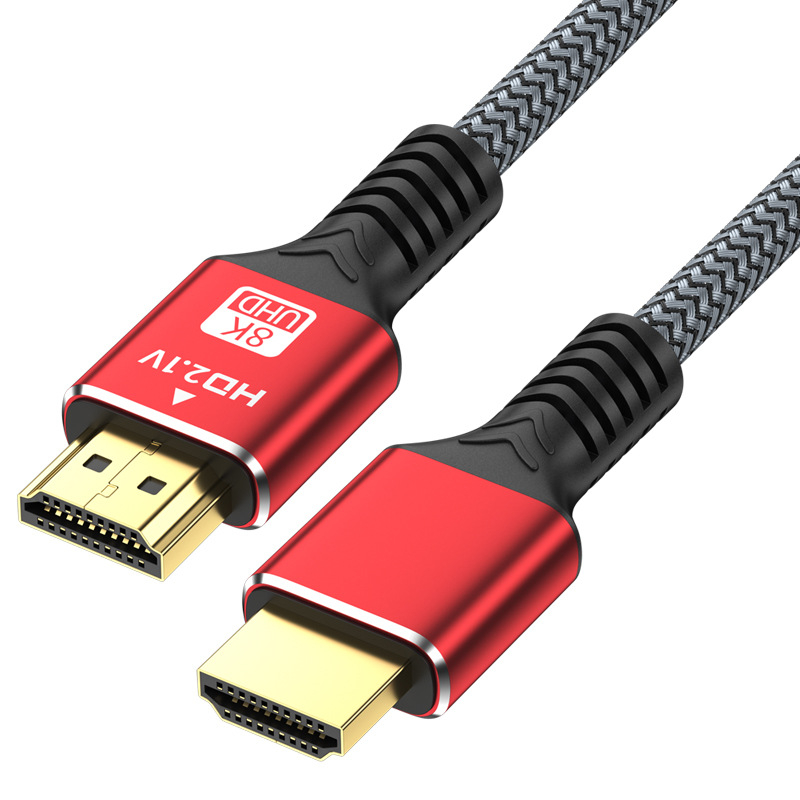 Καλώδιο HDMI 2.1 για 8K, μήκος 1,5 μ., αγώγιμος χαλκό-επενδυμένος ατσάλινος αγωγός, χρυσοπλατιωμένες συνδέσεις