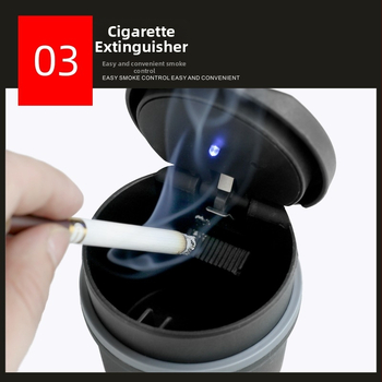 Τασάκι αυτοκινήτου με φως, πλαστικό, μάρκα Shumai, χύτευση