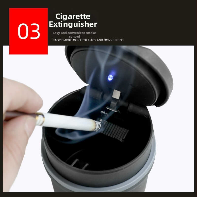 Τασάκι αυτοκινήτου με φως, πλαστικό, μάρκα Shumai, χύτευση