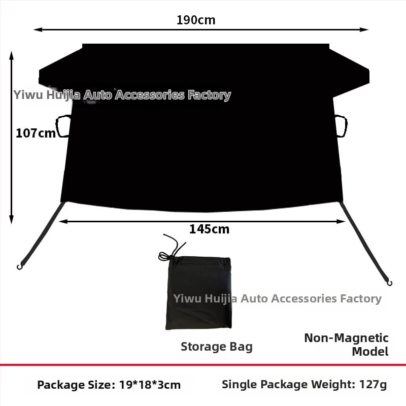 Universal κάλυμμα χιονιού για το πίσω παρμπρίζ αυτοκινήτου με μαγνητική τοποθέτηση, μινιμαλιστικός σχεδιασμός με ρίγες, 100 g